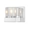 Z-Lite Fallon 1 Light Wall Sconce, Chrome & Clear, Frosted 467-1S-CH-LED - alternate 1